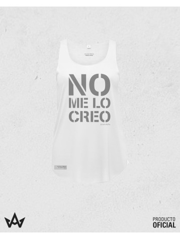 Camiseta Mujer Blanca NO ME LO CREO - Juan Peña
