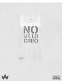 Camiseta Mujer Tirantas Blanca NO ME LO CREO - Juan Peña